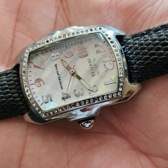 Invicta Watch Lupah Lady 20524 - Special Edition Leather Black Band MOP Face - Picture 3 of 16